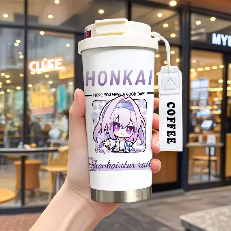 530ml Thermos Cup Honkai：Star Rail Cartoon Khaslana Phainon Castorice 316 Stainless Steel Water Coffee Cup Office Students