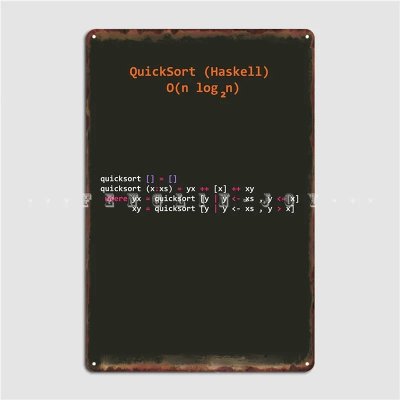 Functional Programming Algorithms In Haskell #1 Metal Sign Wall Decor Designing Wall Cinema Living Room Tin Sign Posters