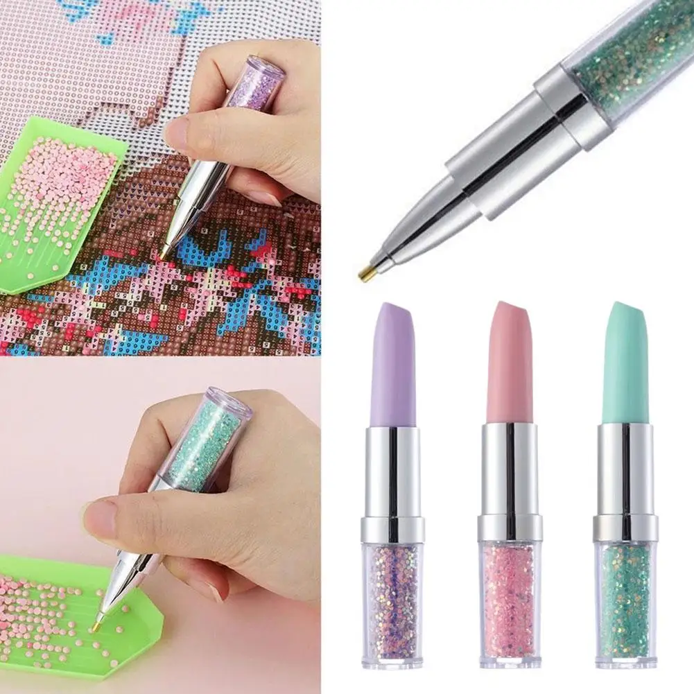 1/3PCS Pens DIY Accessories Shiny Lipstick Point Drill Embroidery Tools Comfortable More Pens Mosaic 5D L7Q1