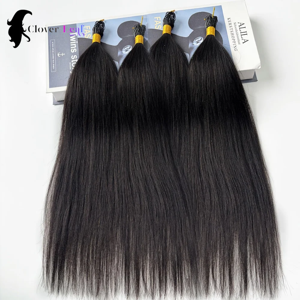 Crochet Hair for Black Women Straight Human Hair Crochet Bundles 60g/120g/240g/300g Pre-Separated Feather Crochet Human Hair Invisible Miracle Knot Hair Extensions Kit Natural Black