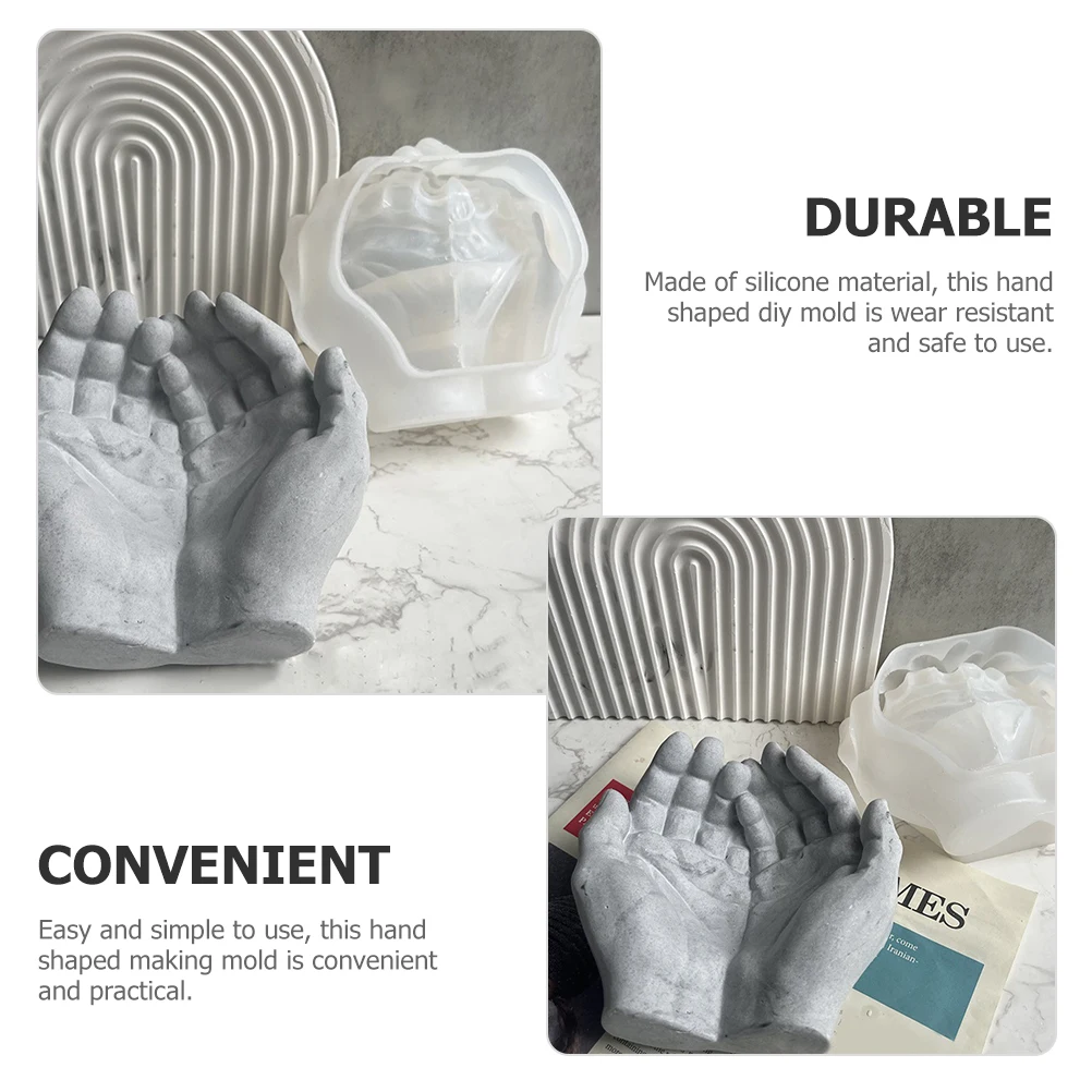 

Silicone Hand Shaped Epoxy Craft Plant Pot Desktop Decor Brush Holder Diy Storage Cup Mold Diy Hand Mold Wear Resistant Non