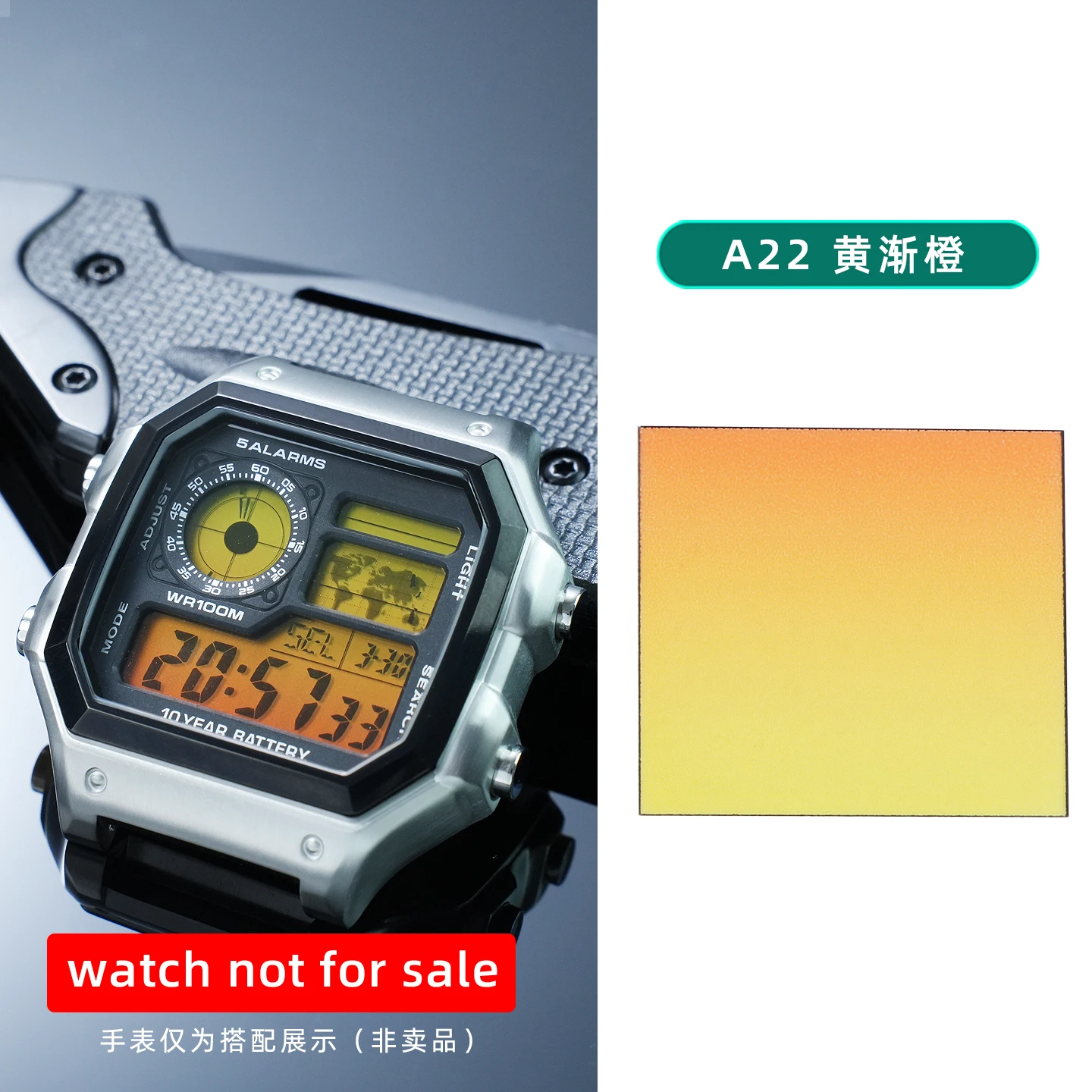 38 verschiedene Farbwechsel-Aufkleber für Display-Bildschirme, DIY HD-Folienaufkleber im Ins-Stil für Casio AE1200 AE1300