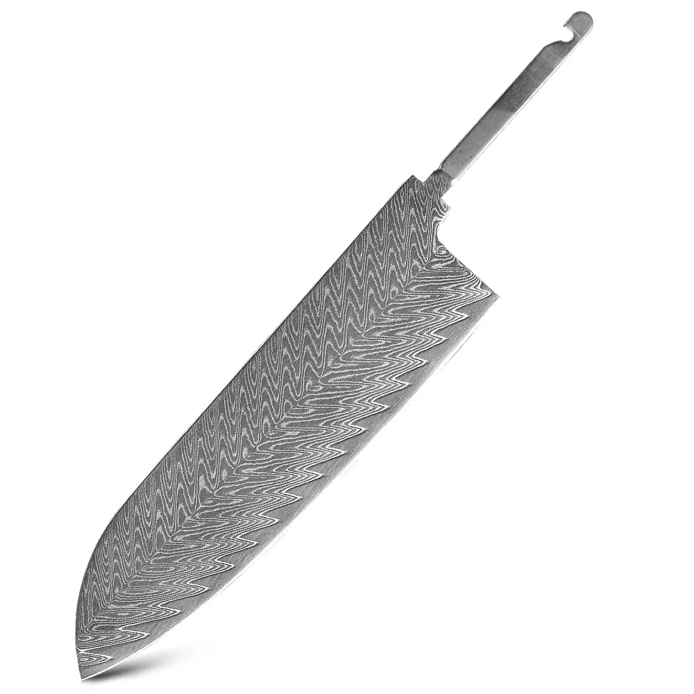 TURWHO DIY Factory Achteckiger Griff Japanischer Damaststahl Kochmesser Santoku Nakiri Hackmesser Klinge Rohling Messerteile Neues Design
