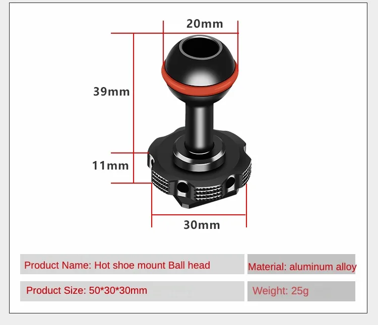 Minitor Magic Arm Dual Head 20 mm Kugelkopf NATO-Klemme Kaltschuhhalterung 1/4 Schraube für DSLR-Kamerakäfig Fülllicht LED-Mikrofonhalterung – Detail 5
