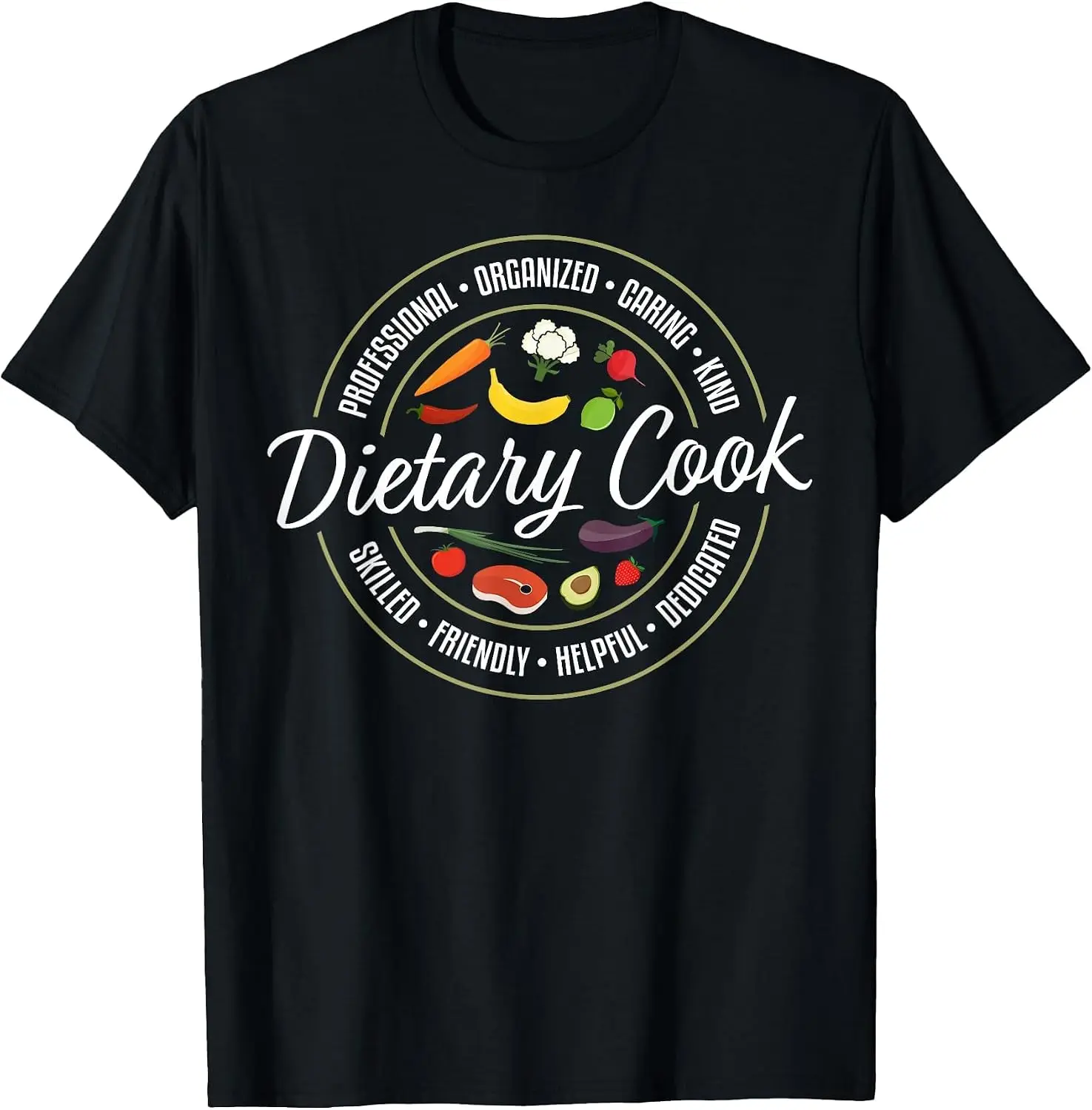 Dietary Cook Job Appreciation T-Shirt Unisex Unique Graphic Print T‑Shirt Soft Cotton Casual Crew Neck Short Sleeve Tee For Men Women Daily Fashion Tops.graphic tee,print t shirt,crew neck,short sleeve.