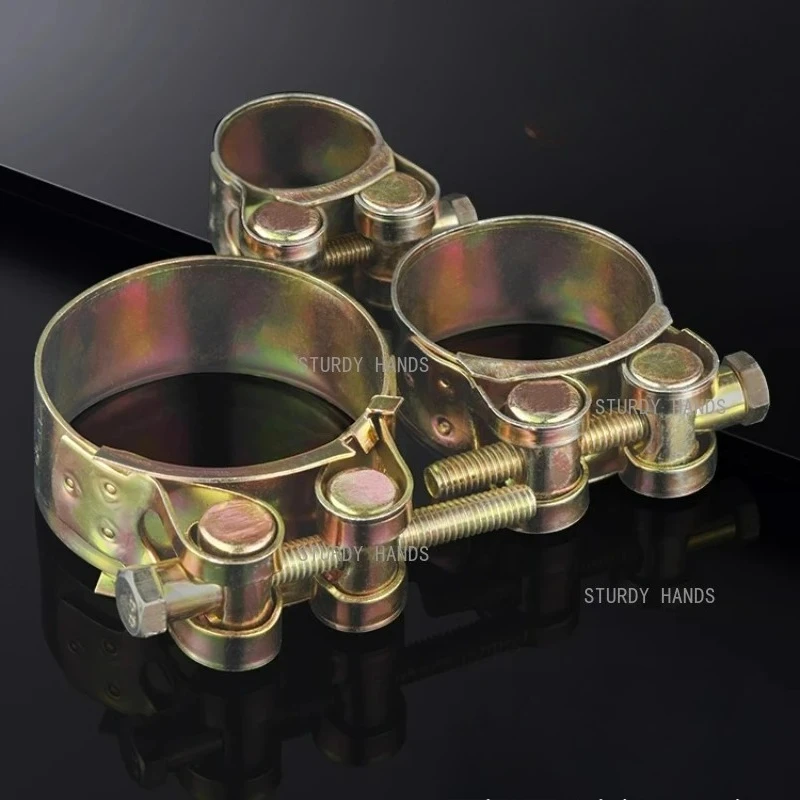 5PCS/lot fastener Metal strong type throat clamp thickened European heavy-duty pipe clamp water pipe clamp oil pipe buckle screw
