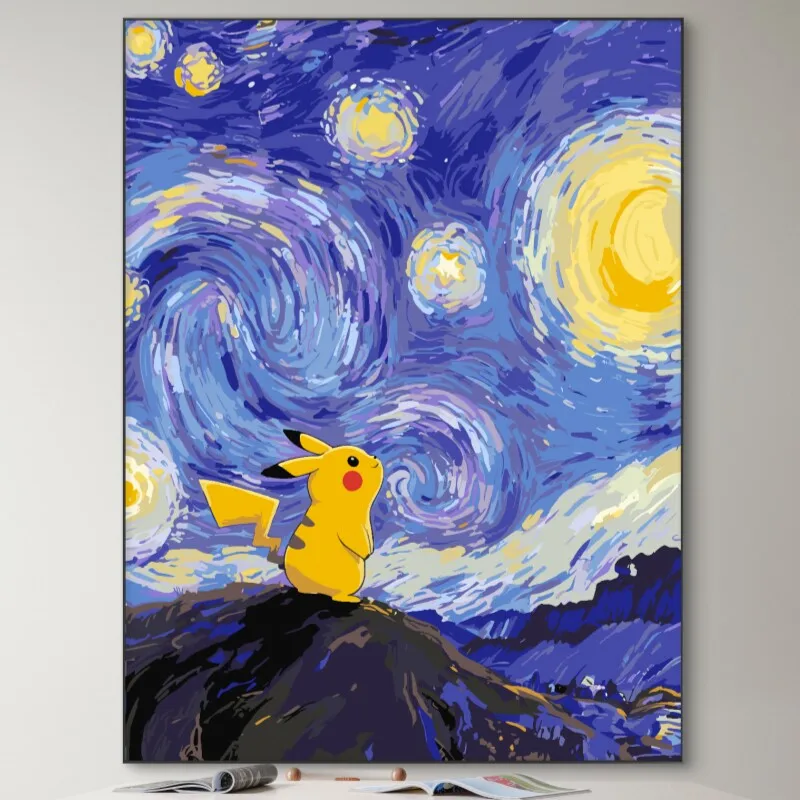 

Pokomo Star Sunflower Digital Oil Painting DIY Graffiti Coloring 2025 New Advanced Frameless Decoration