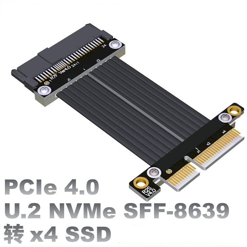 Imagem -03 - Nvme Solid State Drive U.2 Interface u2 para Pci-e 4.0 x4 Sff8639 Extensão de Transferência Ssd Transferência de Dados Gen 4.0 Cabo Pcie u2