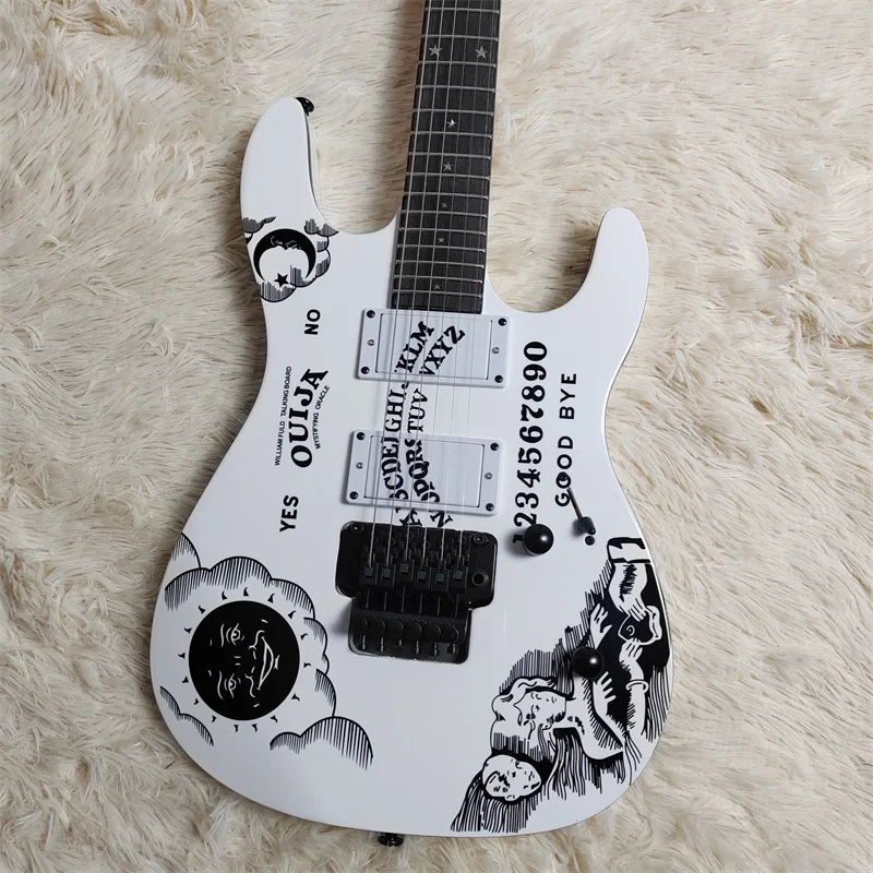 Moon Goddess Water Transfer Print Varnish, 6 String Electric Guitar, Can Be Customized Color