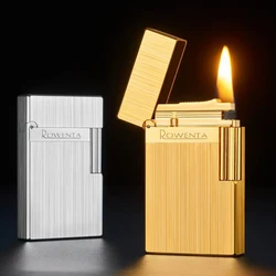 High-end brass fuel lighter, crisp sound when opening the lid, side-sliding grinding wheel men's high-end cigarette lighter gift