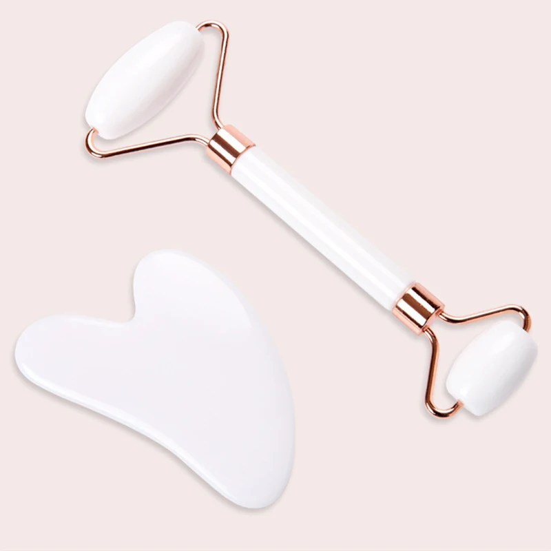 

Face And Neck Massager Resin Roller Beauty Scraping Double-ended Massage Stick To Unblock And Relax Non-rose Crystal Jade