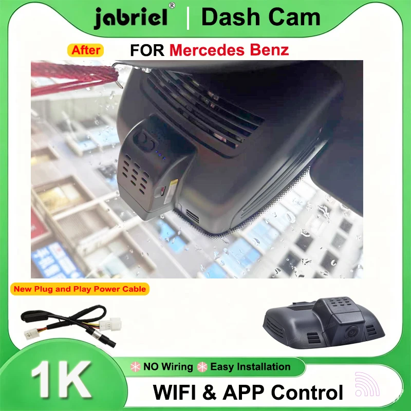 Jabriel for Mercedes Benz CLS w218 c218 for Mercedes CLS 260 300 320 350 400 2015 2016 2017 2018 Dash Cam HD 1080P Wifi Car DVR