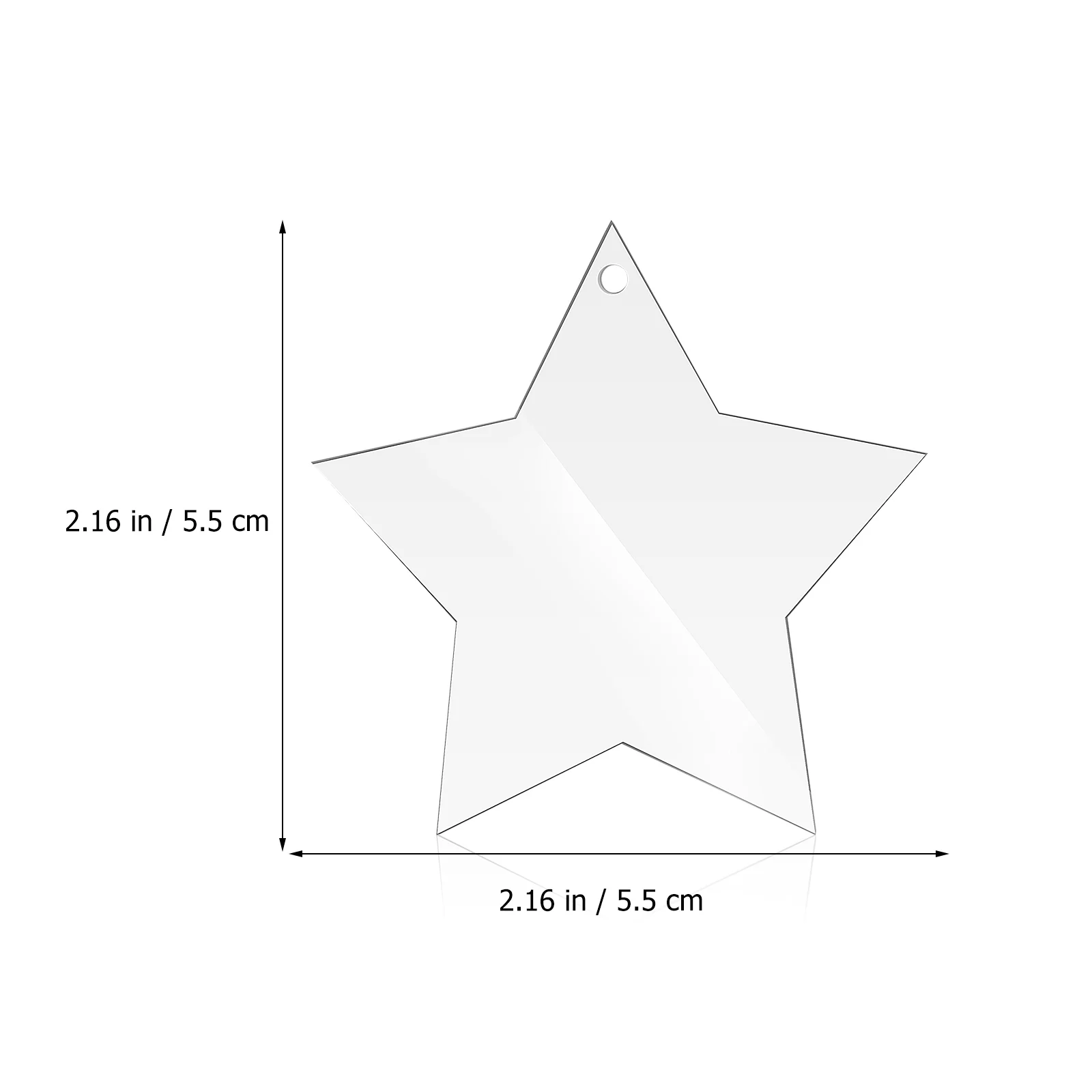 

30 Pcs Pentagram Keychain Decoration Blank Star Ornament Star-shaped Acrylic Chains