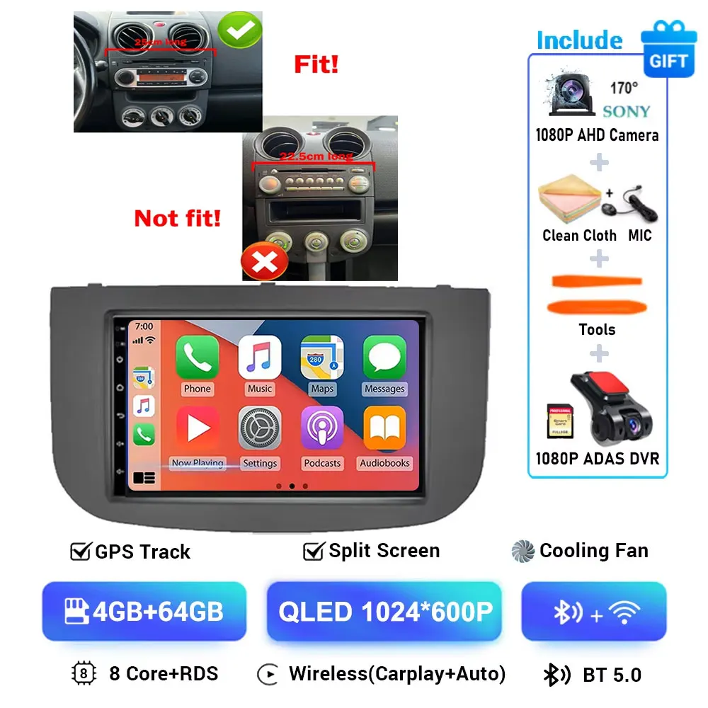 Android 15 For MITSUBISHI COLT Z30/Z30G/Z3B/Z3V 2007 - 2012 Radio Android Carplay Multimedia Player Navigation 5G Wifi Display image 3