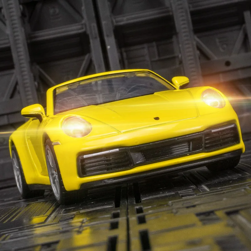 

1: 32 simulation 911 Carrera alloy car model, rebound convertible, metal sports car, children's toy