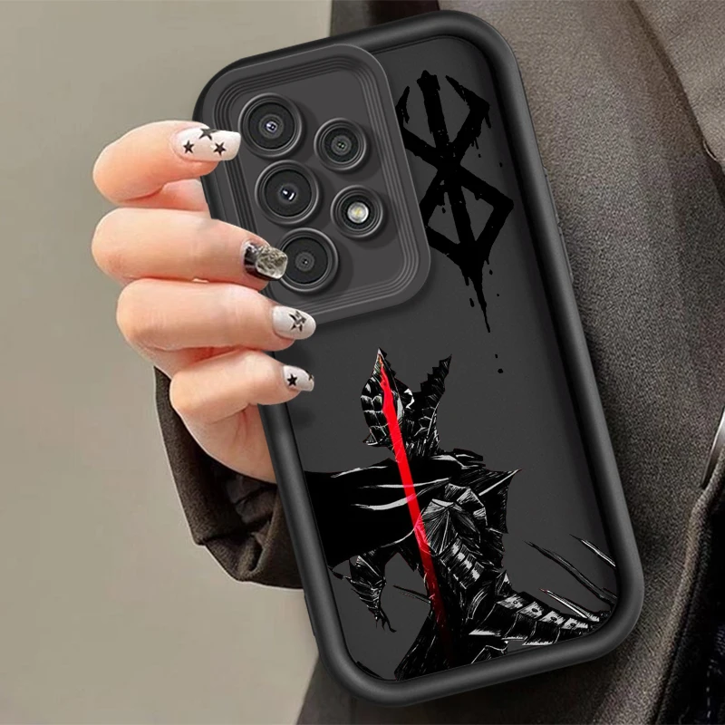 

B-Berserk Guts Fightings For Samsung A73 A71 A54 A53 A52 A51 A33 A32 A21S A14 A13 A12 A25 A04 A05 5G Eye Ladder Funda
