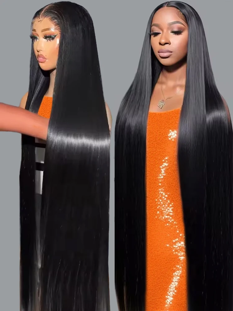 30～40インチ ストレート 7x5 13x4 グルーレスウィッグ 人毛 既製ウィッグ 13x6 HDレースフロント 人毛ウィッグ 女性用 プレカット グルーレス