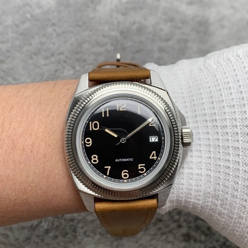 Orologio meccanico automatico da uomo da 41 mm replica pilota dell'aeronautica ceca con movimento giapponese NH35A, squ impermeabile in acciaio inossidabile