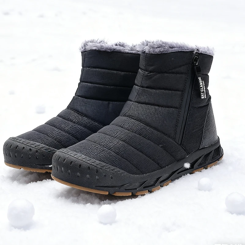 Luxury Men's Shoes Flat Ankle Boots Women's Winter Snow Boots Wide Toe Barefoot Sports Shoes Walking and Hiking Shoes Gift 2025