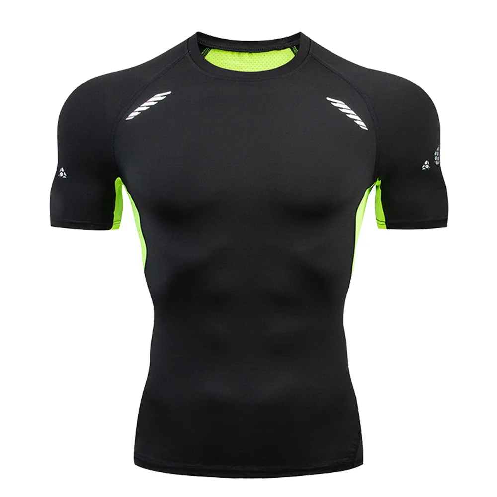 Men T Shirt Running Shirts Men Compression T-shirts Sportswear Gym Rash Guard Boxing Training Jiu Jitsu Bjj Sports Tops