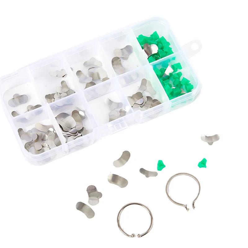 1Box Dental Matrix Sectional Contoured Metal Matrices Bands Dental Matrix Rings Full Teeth Replacement Dentsit Oral Care