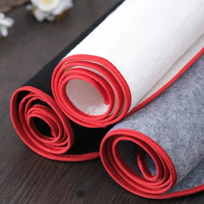 Thick Wool Felt Chinese Calligraphy Mat Pad Large for Students Writing Painting Practice Beginner Desk Art Supply Thicken 5mm