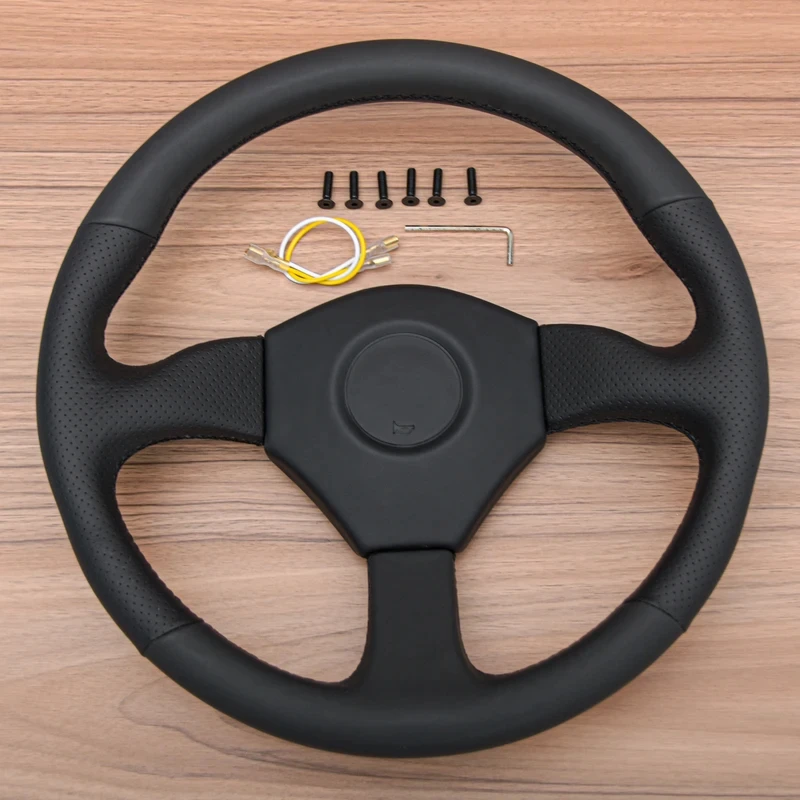 High Quality 14Inch JDM Racing Sport Leather Steering Wheel, Universal Car Tuning Simulator Game Mod Parts
