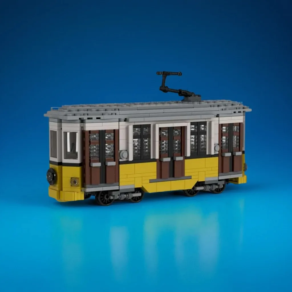 

498 шт., старый стиль, Tram MOC, винтажный город, образовательное здание, блоки «сделай сам», игрушки на день рождения, подарок