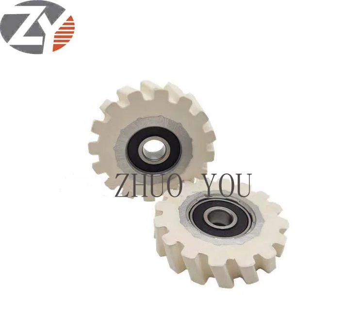 edge banding machine conveying pressure  feeding wheel driving  rubber wheel roller oblique tooth pressure wheel parts