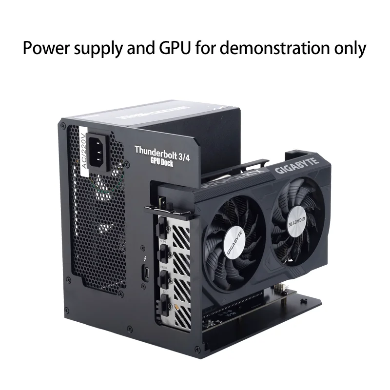 Imagem -02 - Egpu-thunderbolt para Placa Gráfica Pcie Suporte Externo Suporte para Fonte de Alimentação 7900xt Rtx4090 Atx Pode Ser Instalado