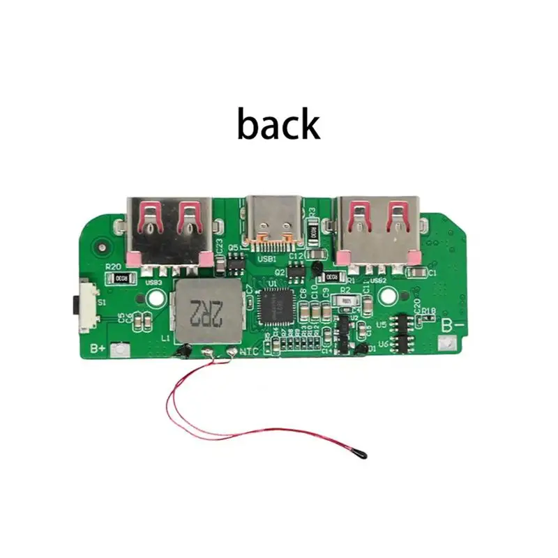 1 Buah Modul Daya Seluler Konverter Buck Pengisian Cepat Dua Arah untuk Motherboard Daya DIY dengan Layar USB Tipe C, 22.5W