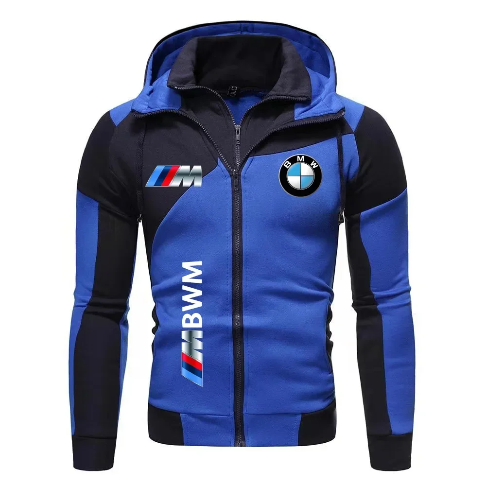 

Motorcycle Jacket, BMW Logo Printed Cotton Sweatshirt, Hooded Sweatshirt, BMW Logo Autumn Men's Double Zipper Cardigan Jacket ..