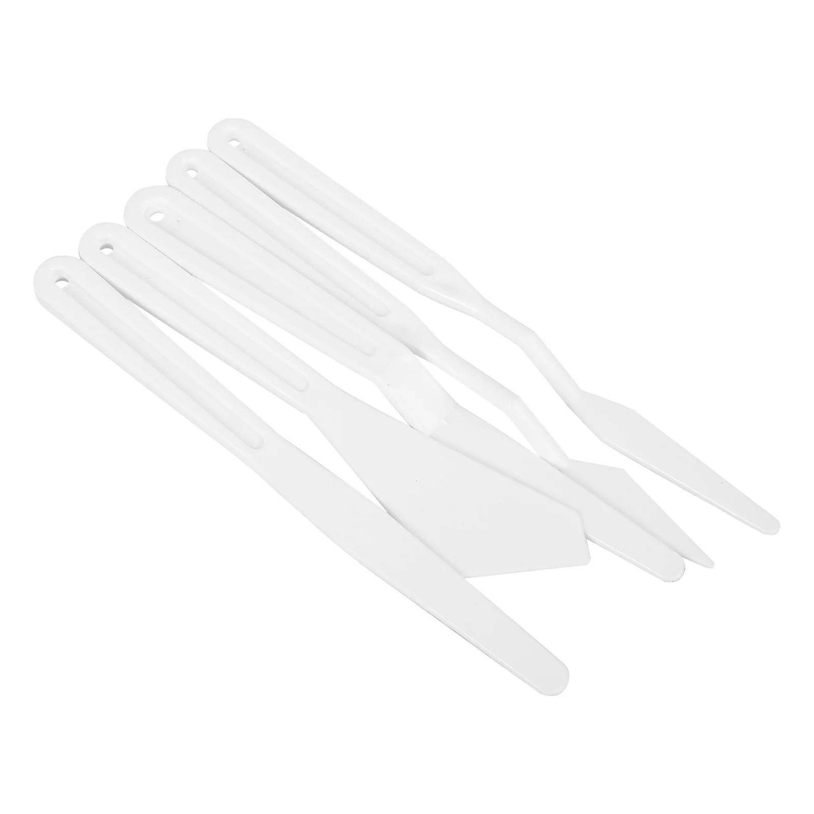 

1Set Plastic Oil Painting Scrapers with Ergonomic Handles Durable Pigment Mixing Set Practical Painting Tools for Art