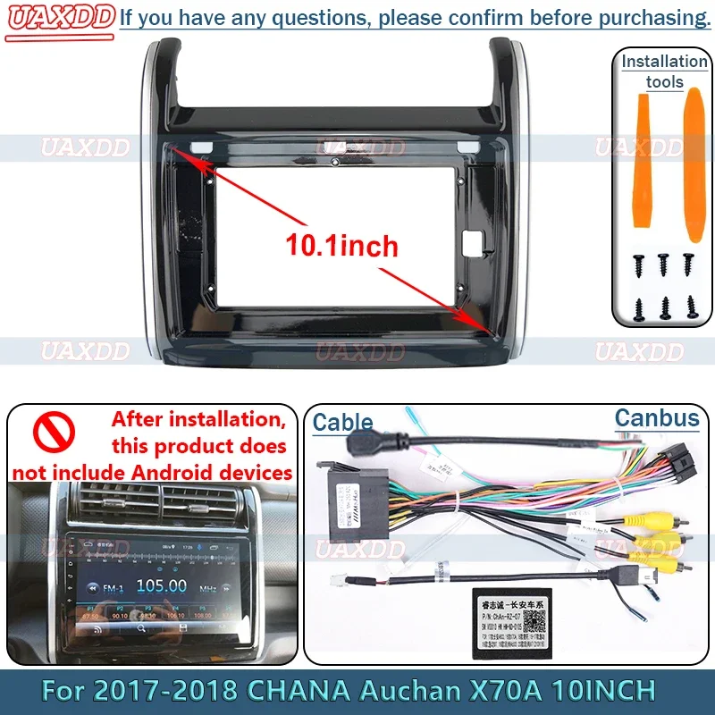 

For 2017-2018 CHANA Auchan X70A 10INCH Radio Android Stereo Frame Panel Fascia Dashboard Audio Multimedia Player Cable Harness