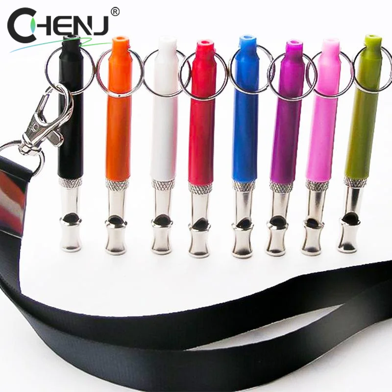1pcs Pets Discipline Supplies Adjustable Dogs Training Whistle With Rope Stop Barking Ultrasonic Sound Flute Silent Control Tool