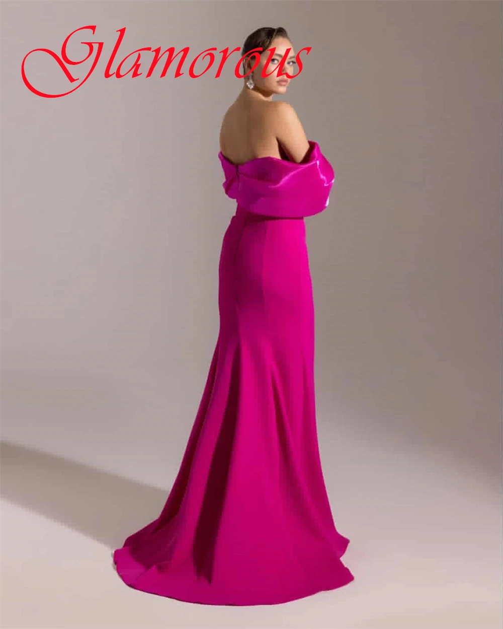 맞춤형 우아한 핑크 저지 이브닝 드레스 우아한 우아한 끈이 없는 캡 슬리브 칵테일 드레스 고품질 파티 드레스