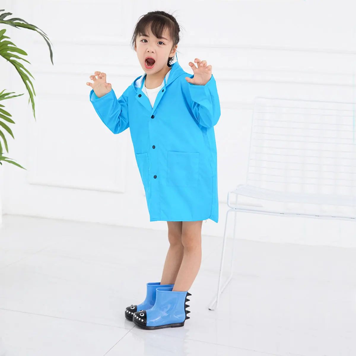 

Dinosaur Rain Coat Cartoon Kids Jacket Raincoat Ponchos for Child Children Rainwear Girls Waterproof