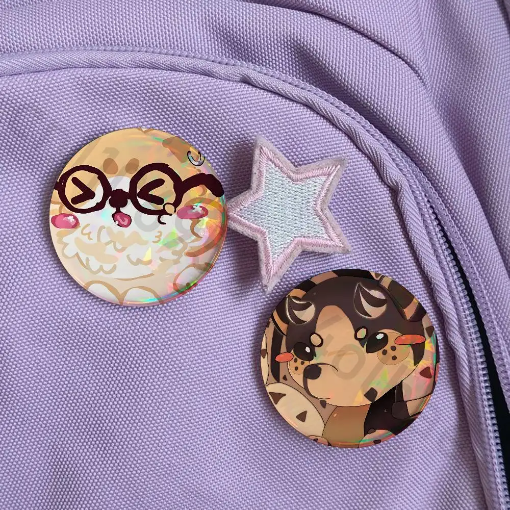 Game A-Adopts Me 32/44/58mm Handmade Pins Round Brooch Badge Backpacks Clothes Jewelry Gifts
