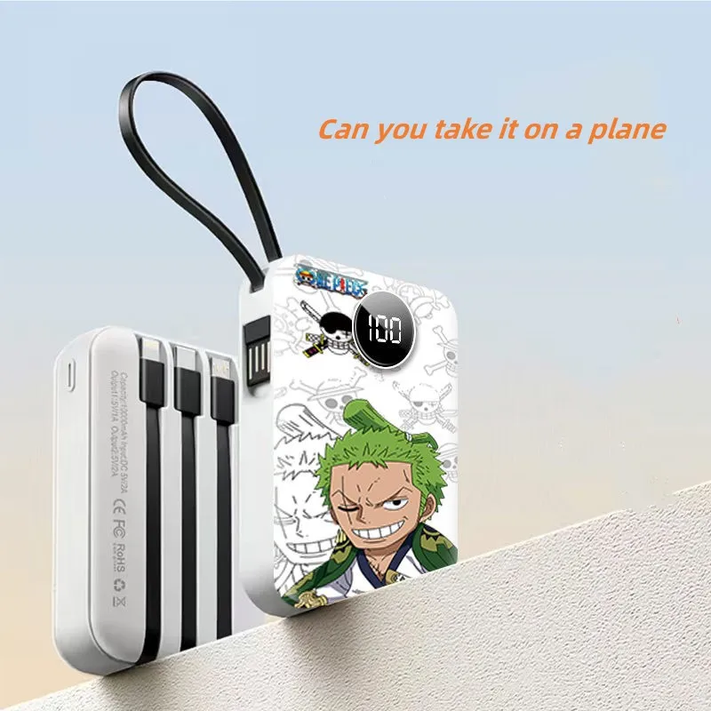 Cartoon Anime One Piece Power Bank 20000Mah Large Capacity Fast Load Luffy Sauron Escartoon Anime Cute Tij Brand