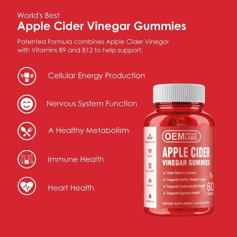 

Luxury Apple Cider Vinegar Gummies Natural Formula Support Digestive Health Boost Metabolism Enhance Overall Wellness