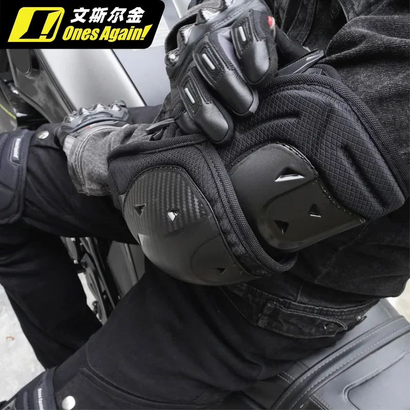 Knee Protector Motorcycle Riding Protection Street Motocross BMX MTB Ventilate Elbow Pads Summer Offroad Motobiker Leg Cove Gear image 5