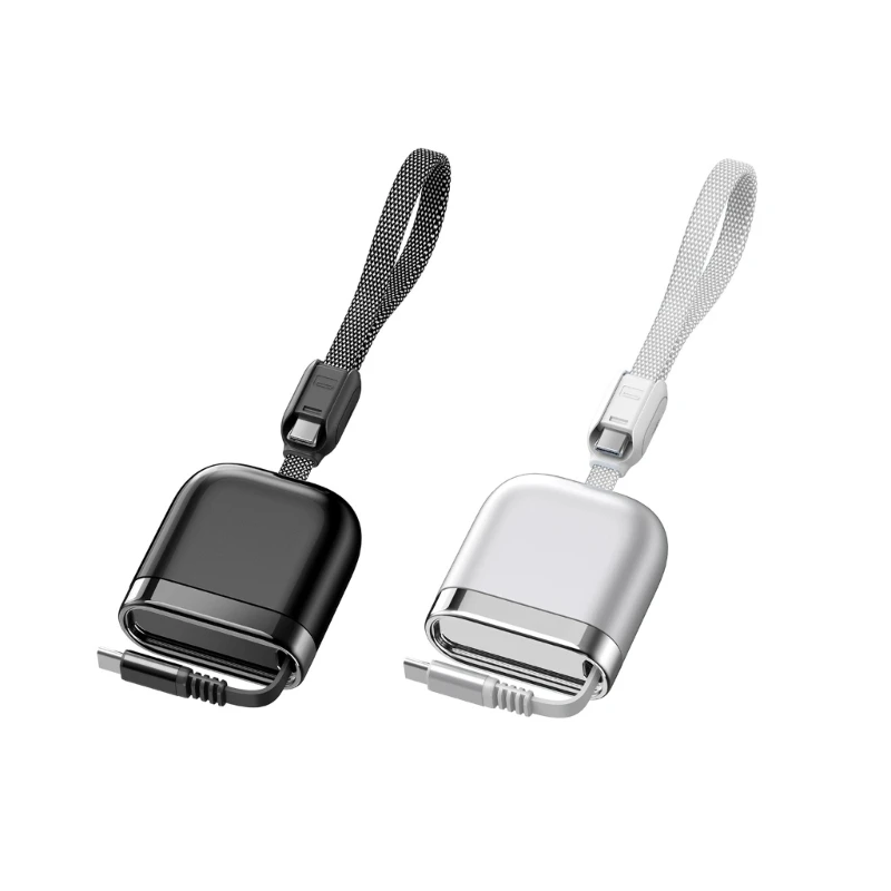240W Type C to Type C Cable with Pull-Out Design, Storage Case, and 1.2 m Reach for Work Bags and Desk Use Daily Y4QF