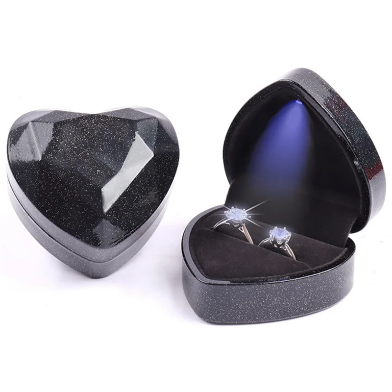 

Portable Mini Small Ring Storage Bag Travel Simple Necklace Earrings Jewelry Storage Box Organizer Display Gift Propose Box ﻿