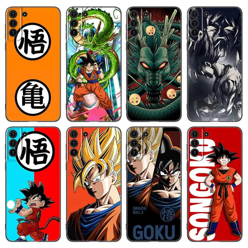 Dragons B-Ball Anime Phone Case For Samsung Galaxy S23 S21 S20 FE S24 S22 Ultra S10E S10 S9 S8 Plus Black Silicone Cover