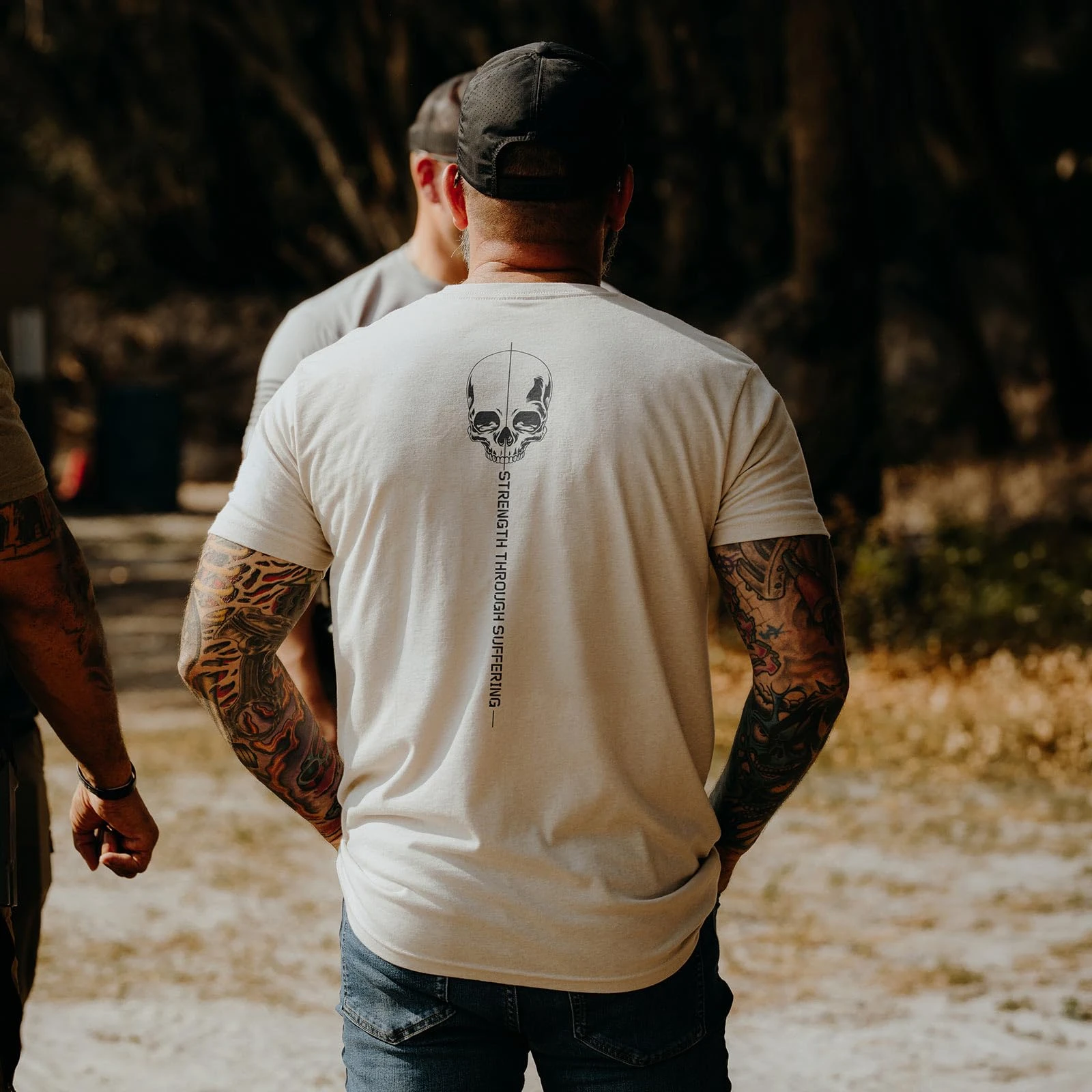 Classic Strength Through Suffering Military Training Tactics Brand Graphic Tee Cotton Mens Womens T-Shirt Outdoor Top
