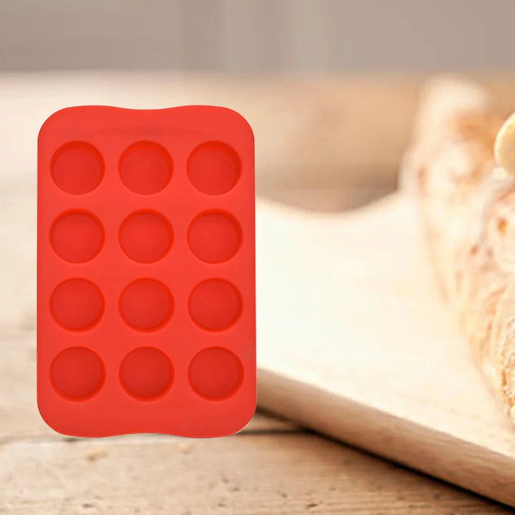 

Cube Tray 12 Cavities Chocolate Mold Dust Resistant Non Toxic Ice Making Mold For Kitchen Ice Cubes Maker Red