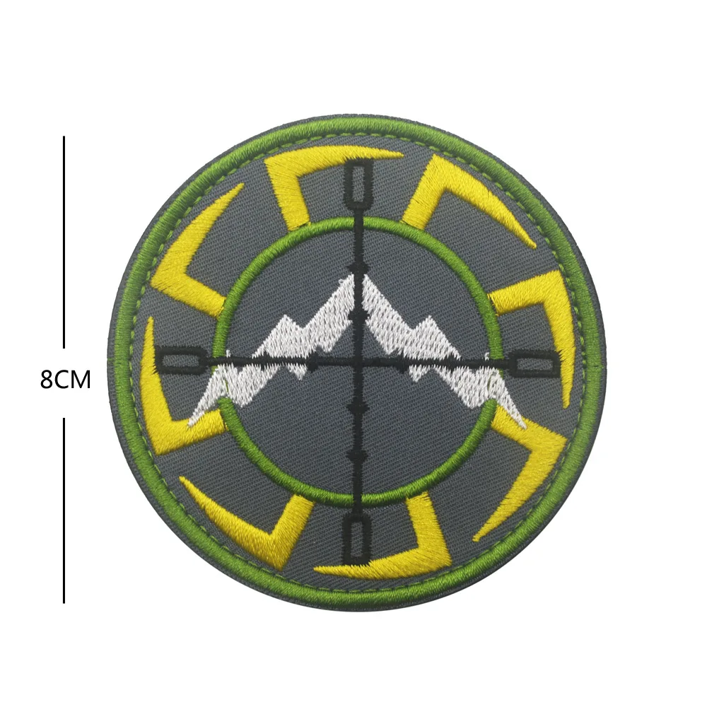 Hook&loop Style Embroidered Kolovrat Patch Russian Sun Wheel Emblem Sonnenrad Tactical Badge for Slavic Dress Outdoor Gears DIY