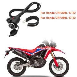 2 Cổng USB Sạc QC 2x 2.1A 2 Dành Cho Xe Honda CRF300L CRF250L 17-22 Rally100mAh Ổ Cắm Chuyển Điện '17 Trên cắm CRF 250 L