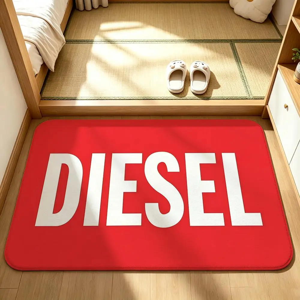 Brand-DIESELS Floor Mat Bedroom Carpet, Bathroom Foot Mat, Doormat, Non-Slip Absorbent Multi-Use