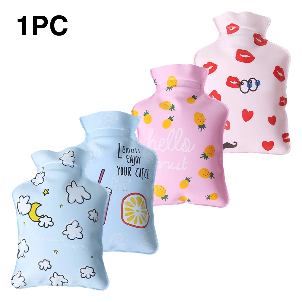 Mini Cartoon Hand Warmer Cute PVC Hot Water Bag Home Office Portable Kids Winter Hot Water Bottle Adults Feet Warmer